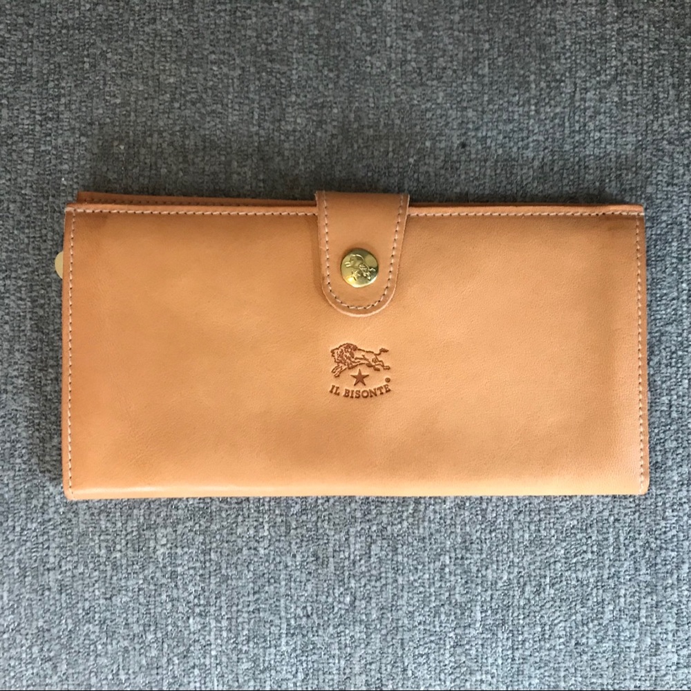 IL BISONTE CONTINENTAL LEATHER WALLET NATURAL
